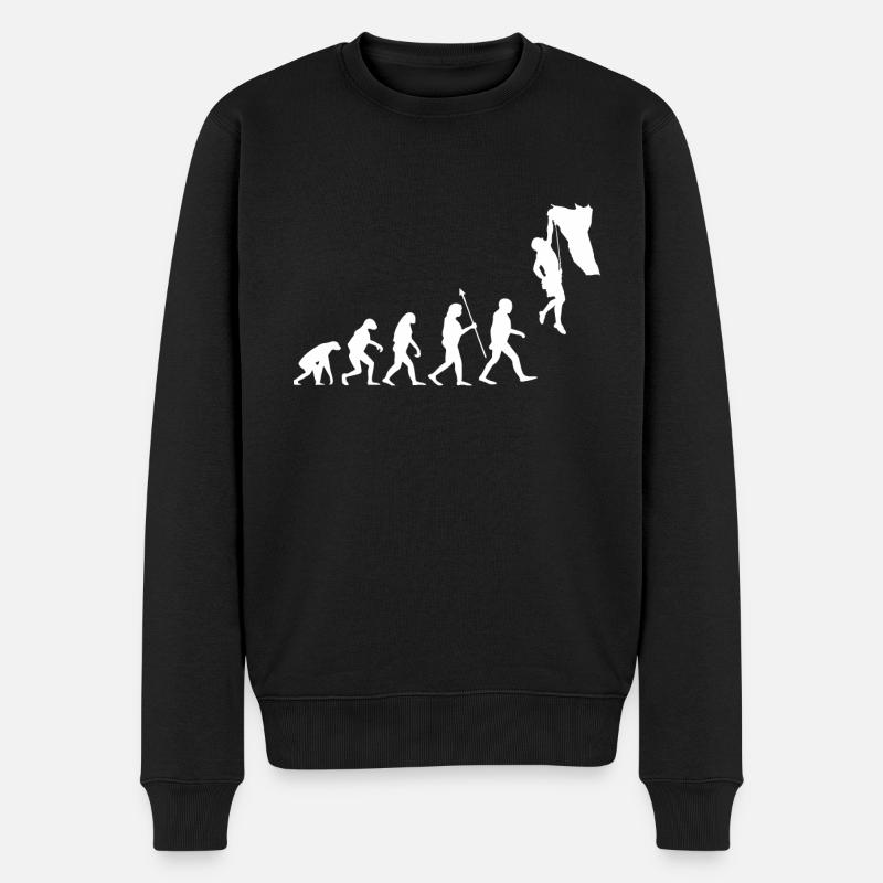 Evolution Escalade Bouldern Climbing Alpinisme - Pull Premium bio Homme - noir