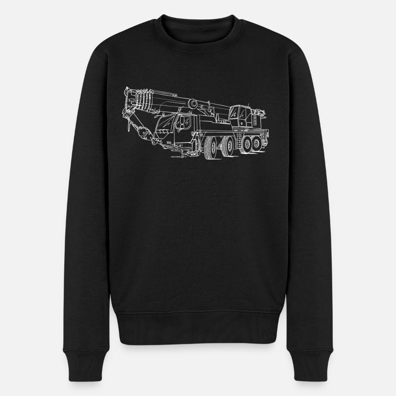 Grue mobile LTM 1090 4.1 blanc - Pull Premium bio Homme - noir