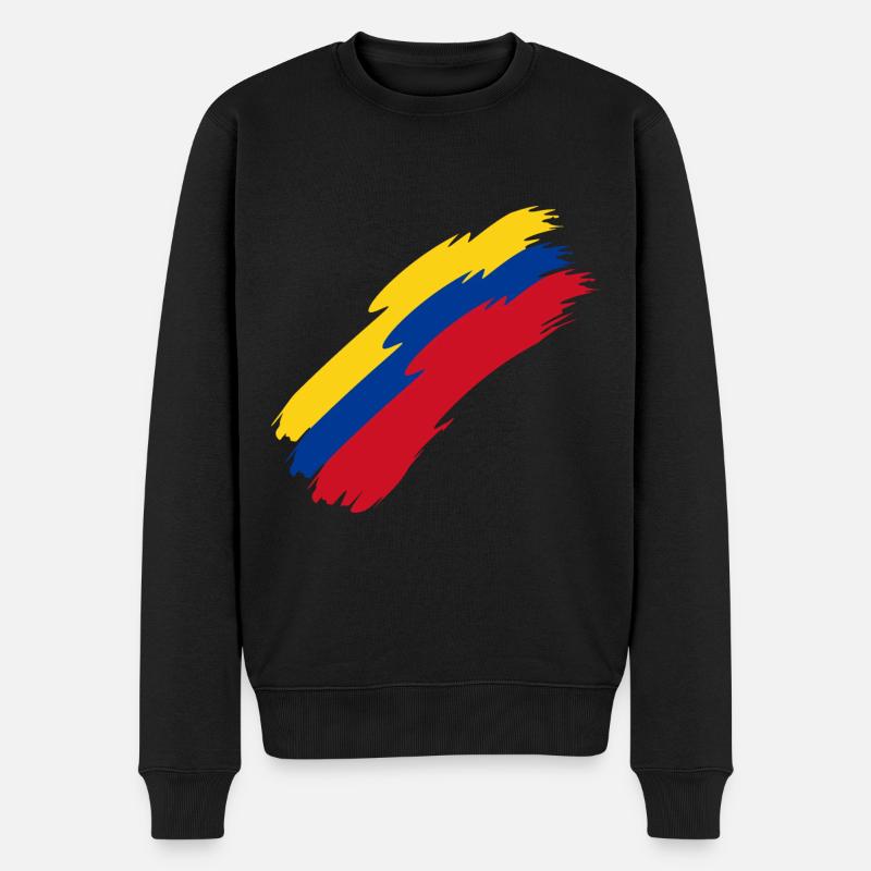 Kolumbien - Männer Premium Bio Pullover - Schwarz