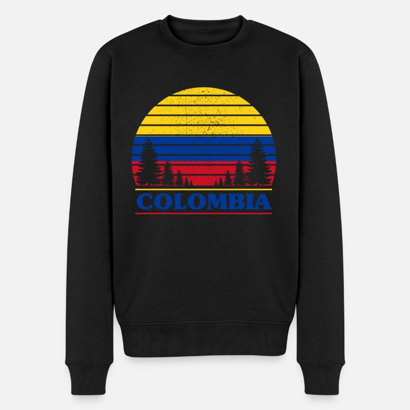 Kolumbien - Männer Premium Bio Pullover - Schwarz