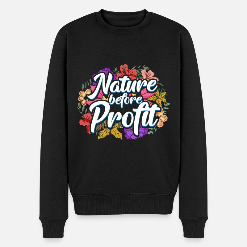 Naturschutz Erde Klimawandel - Männer Premium Bio Pullover - Schwarz
