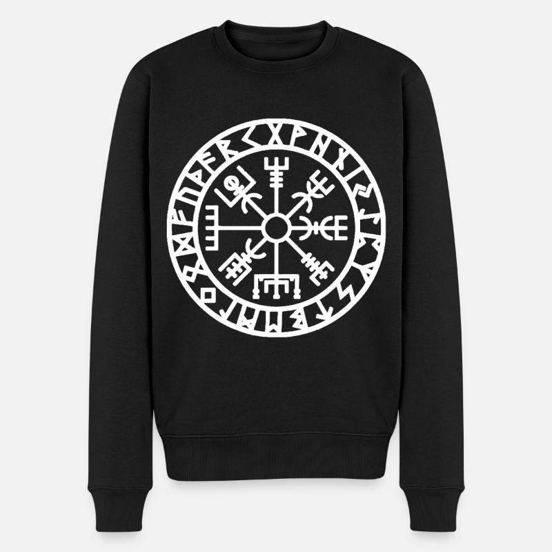 Viking Rune Vegvisir Le Runenkompass - Pull Premium bio Homme - noir