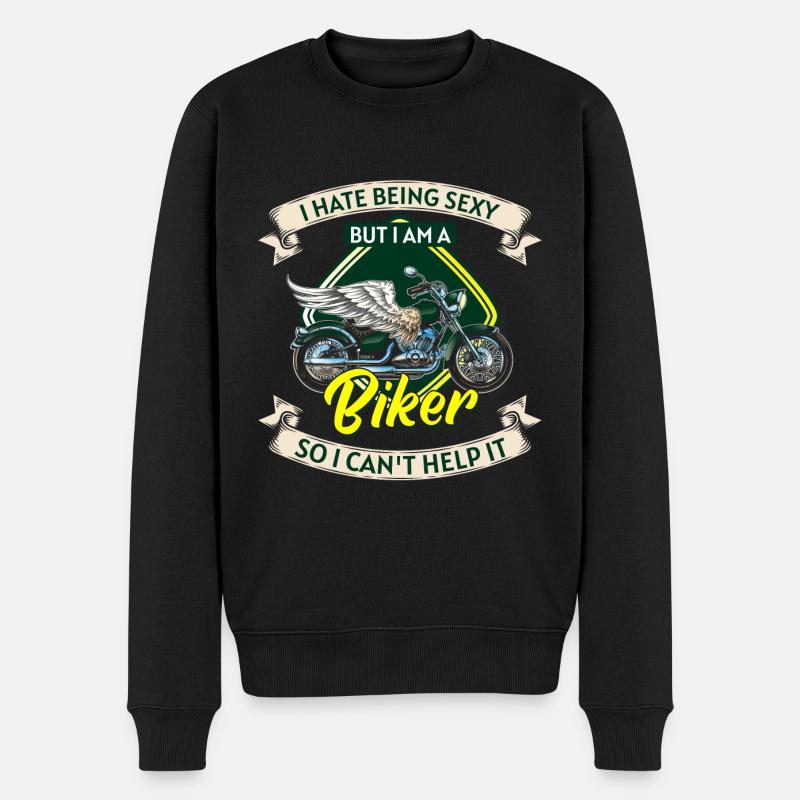 Biker Chopper Rock - Pull Premium bio Homme - noir