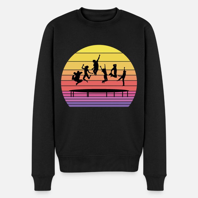 Trampolin Park Jumping Indoor Spielplatz Vintage - Männer Premium Bio Pullover - Schwarz
