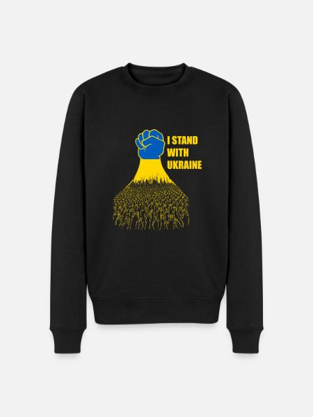 Io sto con l'Ucraina Ucraino Bandiera Ucraina Supporto - Maglione ecologico premium da uomo - nero