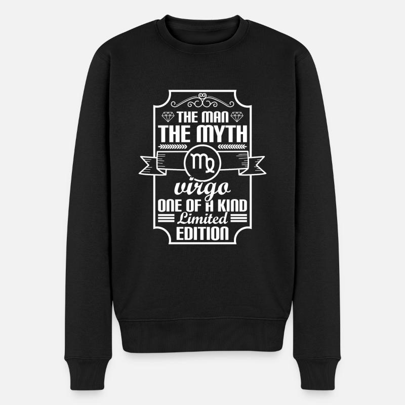 Jungfrau Virgo Planet - Männer Premium Bio Pullover - Schwarz
