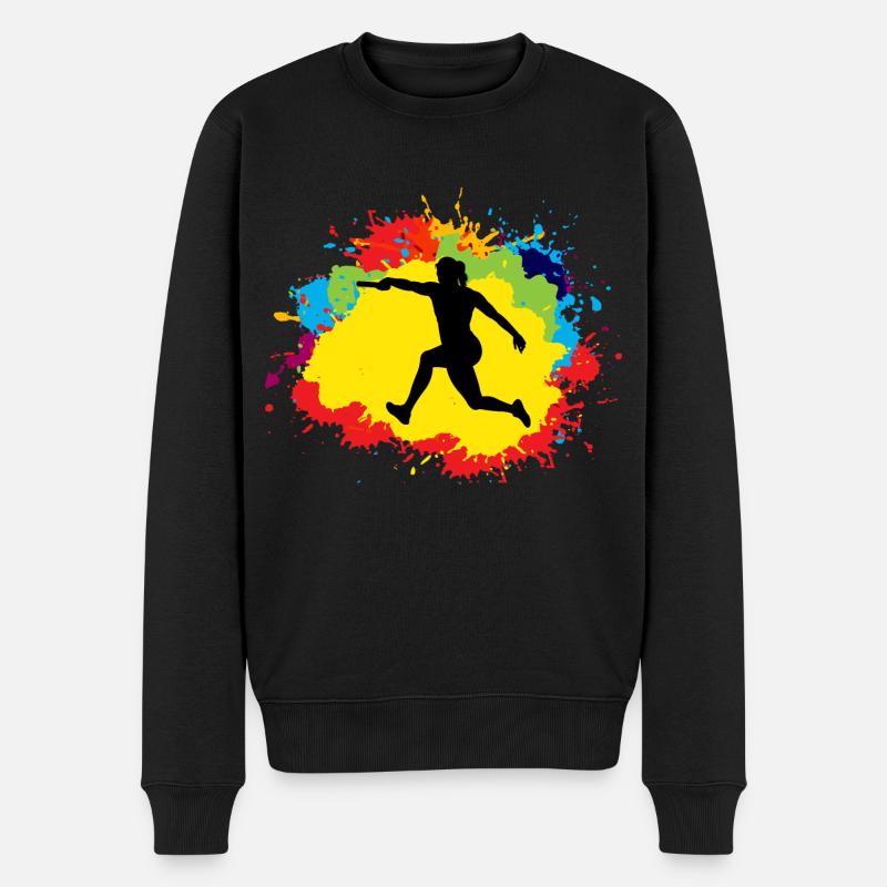 Staffellauf Leichtathlet Leichtathletik - Männer Premium Bio Pullover - Schwarz