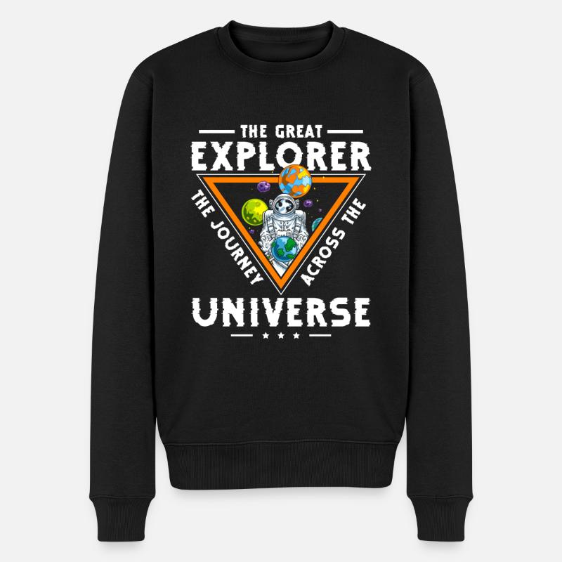 Outer Space Moon Galaxy - Men's Premium Organic Jumper - black