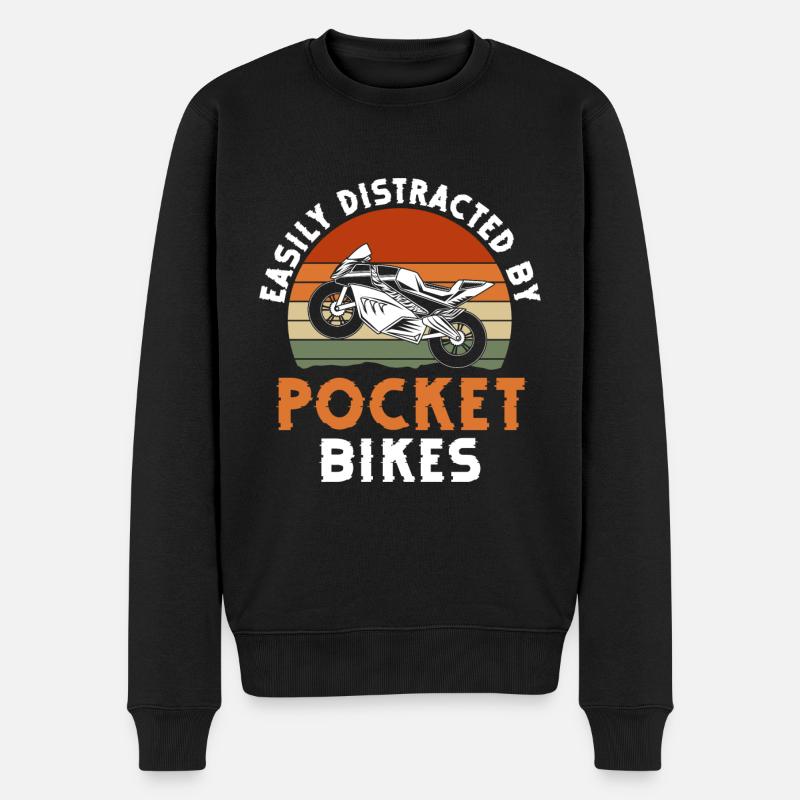 Motorrad Biker Motorradfahrer - Männer Premium Bio Pullover - Schwarz