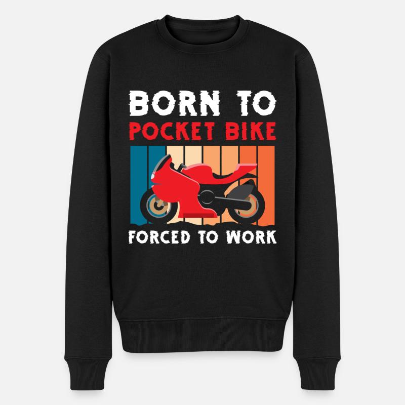 Motorrad Cool Moped - Männer Premium Bio Pullover - Schwarz