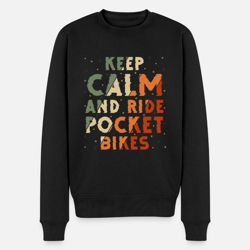 Moto Motard Deux-roues Père - Pull Premium bio Homme - noir