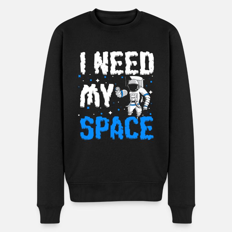 Space Logo Star Rocket - Men's Premium Organic Jumper - black