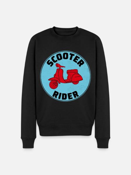 Scooter Rider Scooter motorcykel knallert cykel - Økologisk premium-sweatshirt til mænd - sort