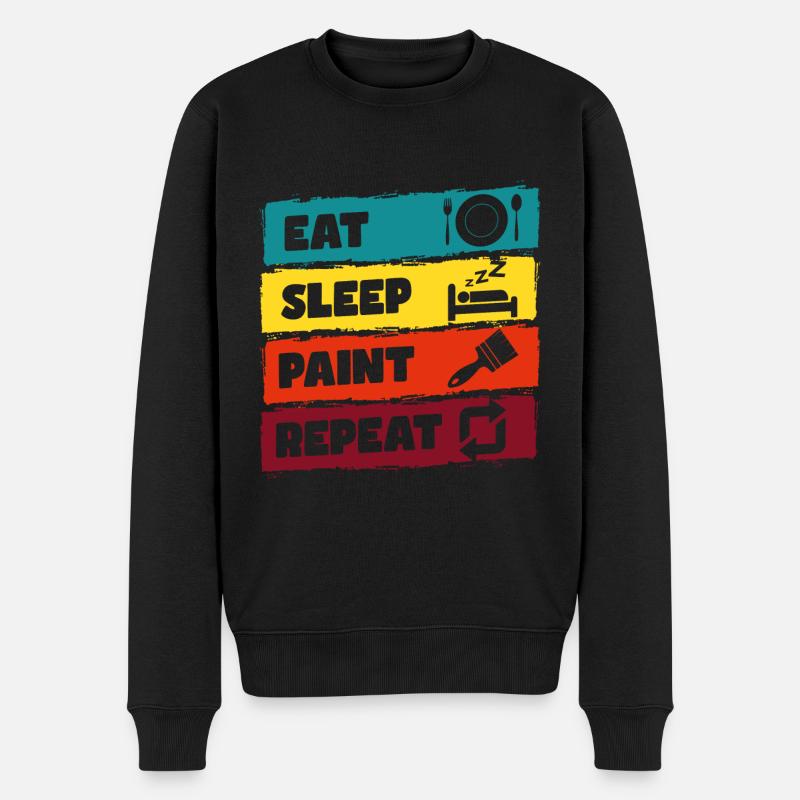 Peintre De Chantier Artisans - Pull Premium bio Homme - noir