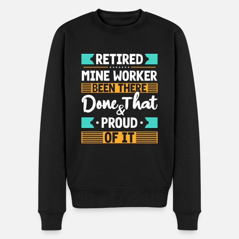 Mineur Occupation Exploitation minière - Pull Premium bio Homme - noir