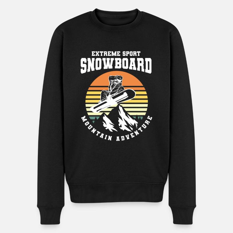 Snowboard Sports d’hiver - Pull Premium bio Homme - noir