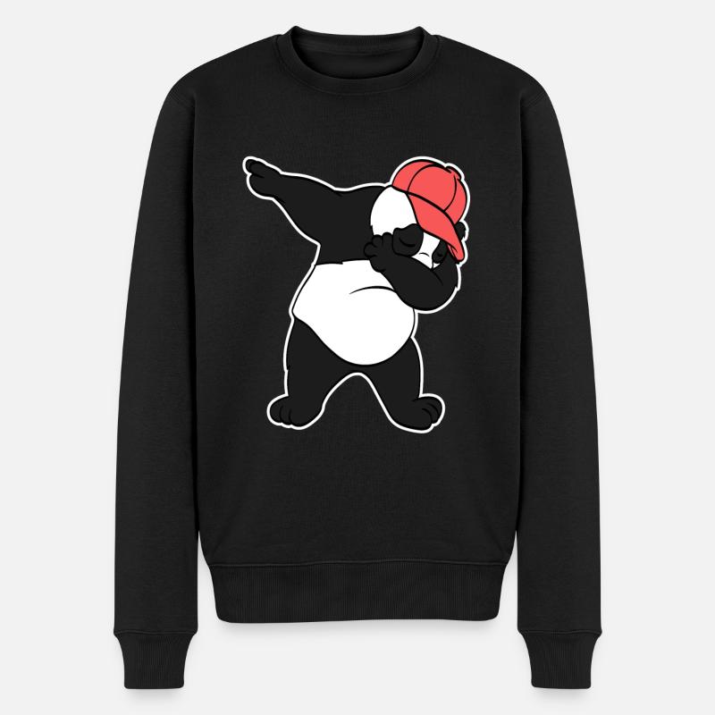Mignon Panda Swagger Donn Tee pour the amoureux - Pull Premium bio Homme - noir