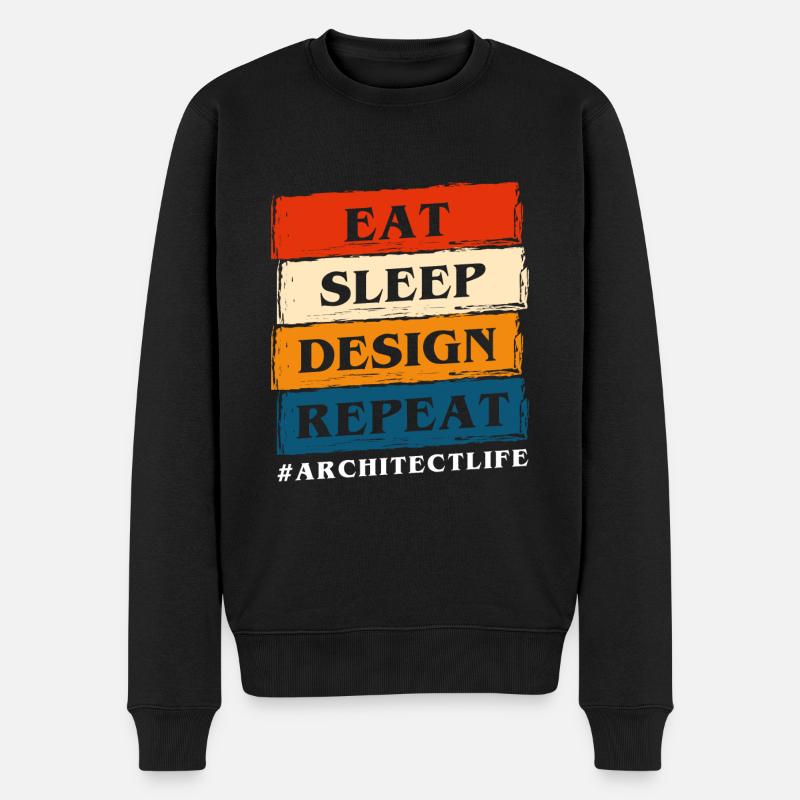 Architekt Gebäude Hausbau - Männer Premium Bio Pullover - Schwarz