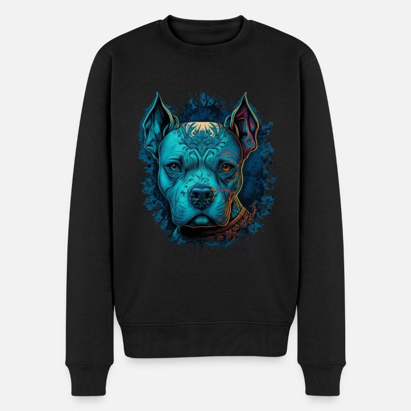 American Staffordshire Terrier - Männer Premium Bio Pullover - Schwarz