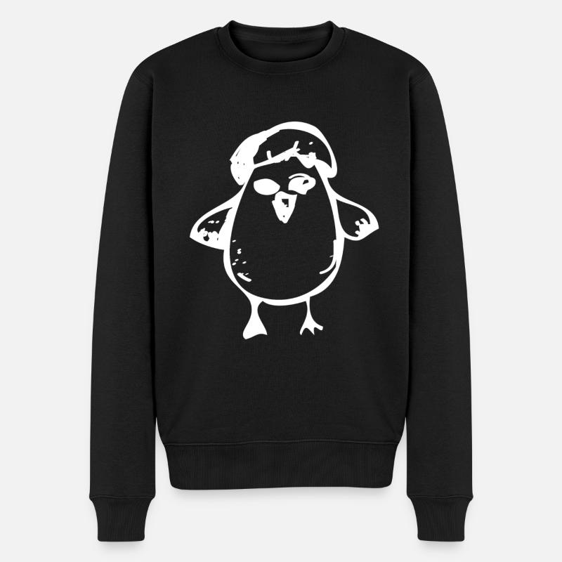 Kücken - Männer Premium Bio Pullover - Schwarz