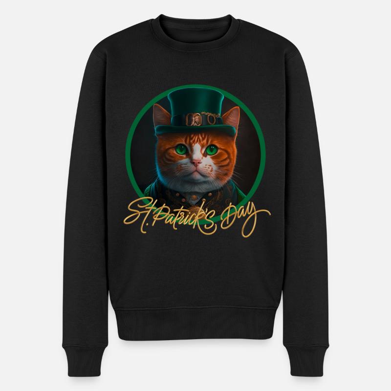 Chat de la Saint-Patrick - Pull Premium bio Homme - noir