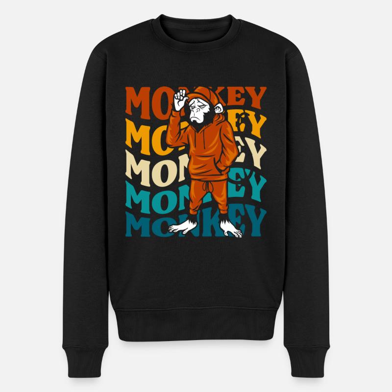 Affen tierkostüme kinder - Männer Premium Bio Pullover - Schwarz