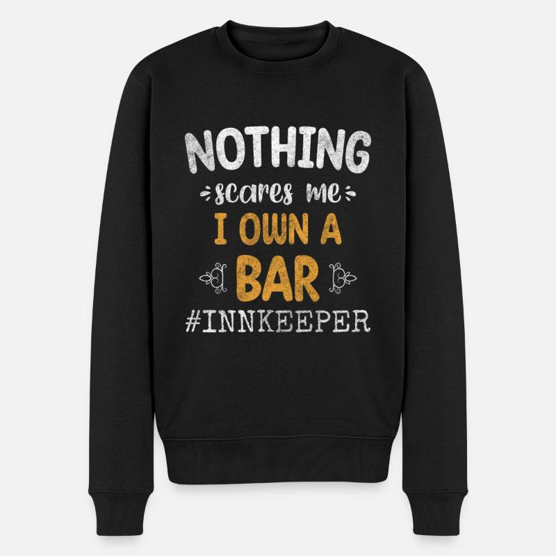 Taverne Bar Tabak - Pull Premium bio Homme - noir