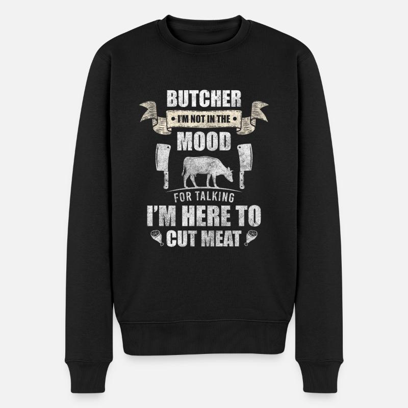 Travail de steak de boucher - Pull Premium bio Homme - noir
