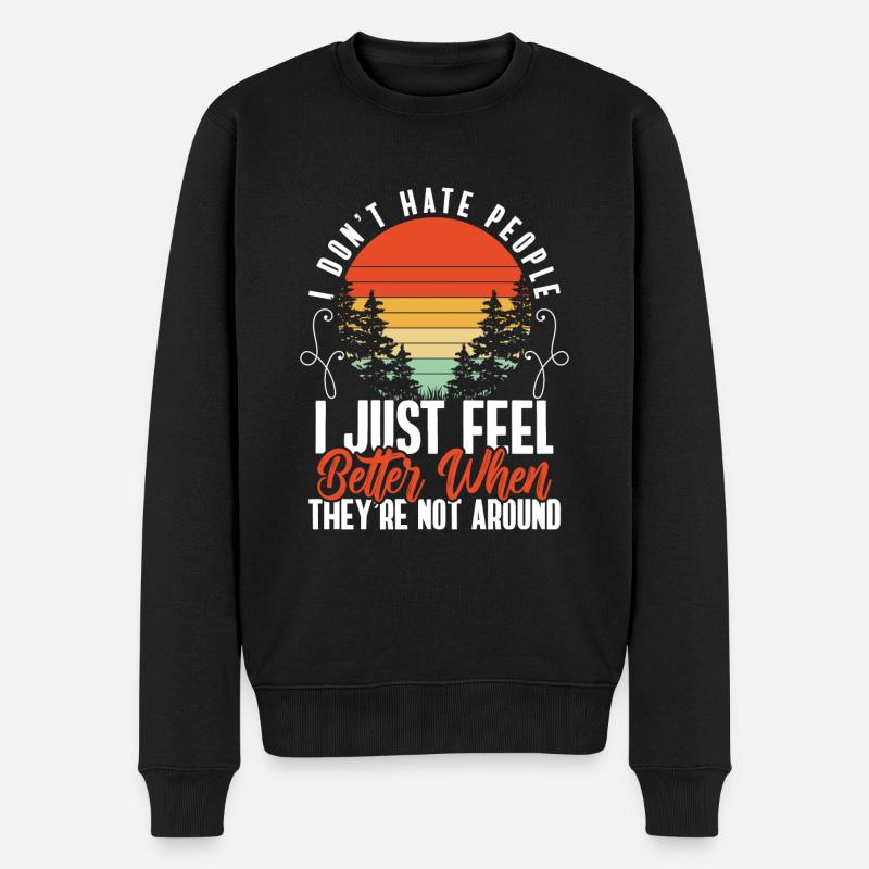 Hate Man Misanthropy - Pull Premium bio Homme - noir