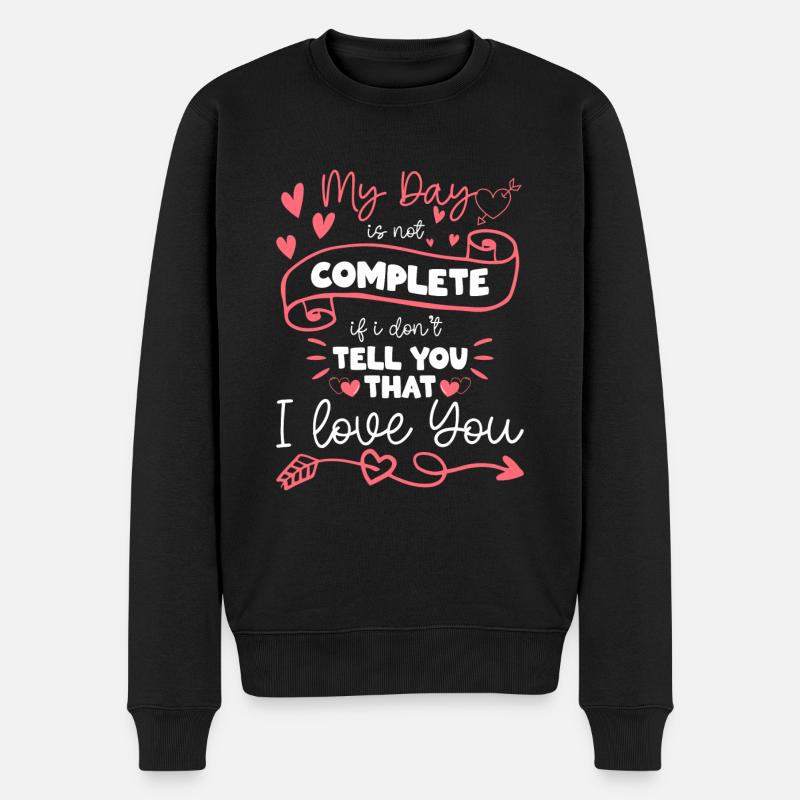 Saint-Valentin - Pull Premium bio Homme - noir