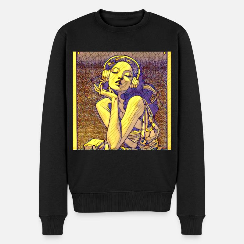 Crystal fine - Pull Premium bio Homme - noir