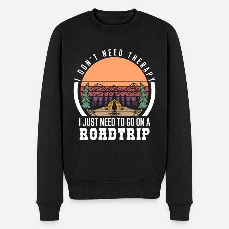 Road trip camping - Pull Premium bio Homme - noir