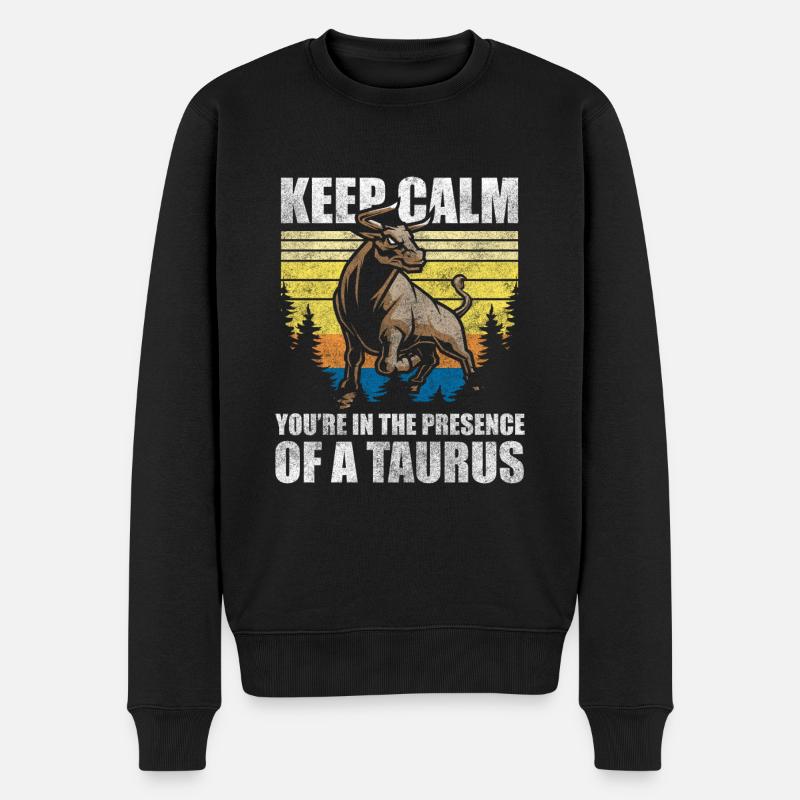 Horoskop Tierkreiszeichen Sternbild - Männer Premium Bio Pullover - Schwarz
