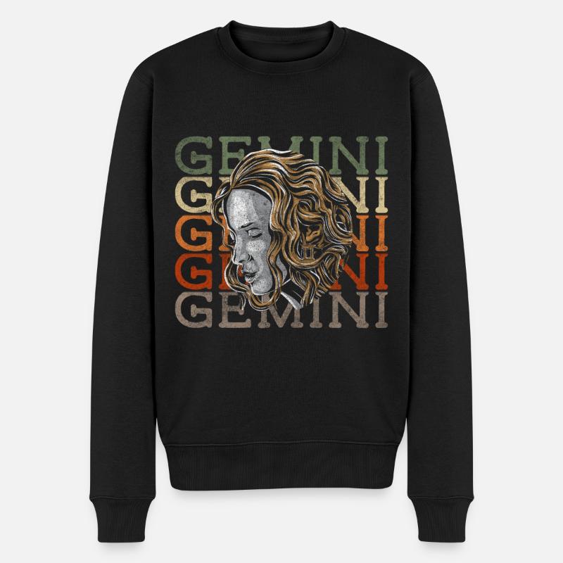 Zwillinge Astrologie Juni Geburtsdatum - Männer Premium Bio Pullover - Schwarz