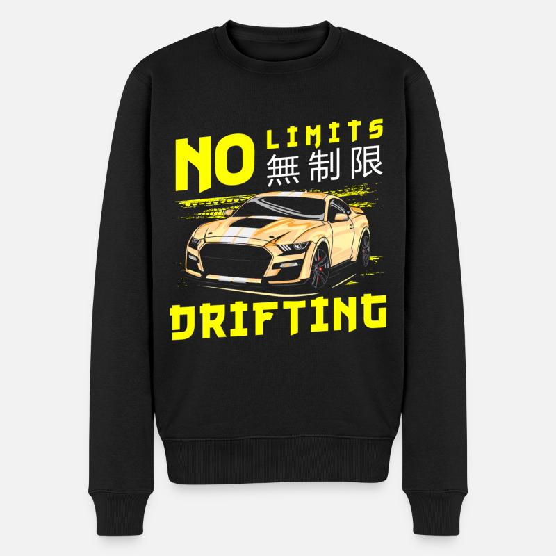 Driften Auto Quer - Männer Premium Bio Pullover - Schwarz