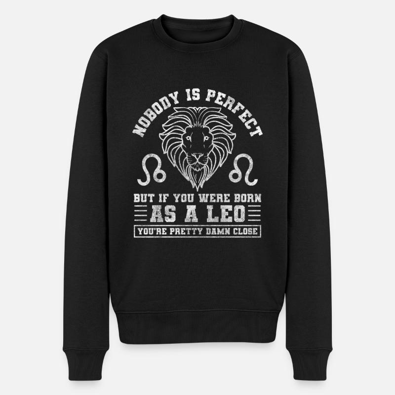 Lion Astrologie Anniversaire Lion - Pull Premium bio Homme - noir