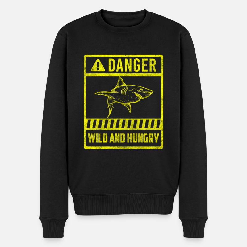 Requins Dents d’animaux marins sous-marins - Pull Premium bio Homme - noir
