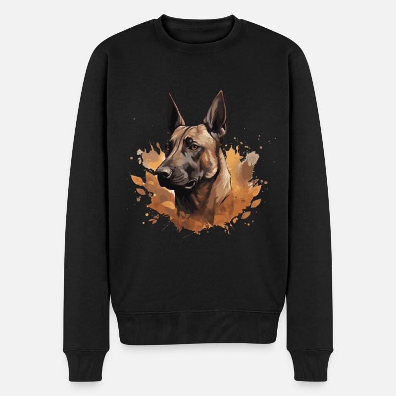 Berger belge malinois - Pull Premium bio Homme - noir