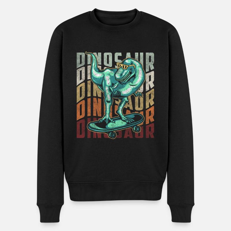 Musée Dino T-Rex Velociraptor - Pull Premium bio Homme - noir