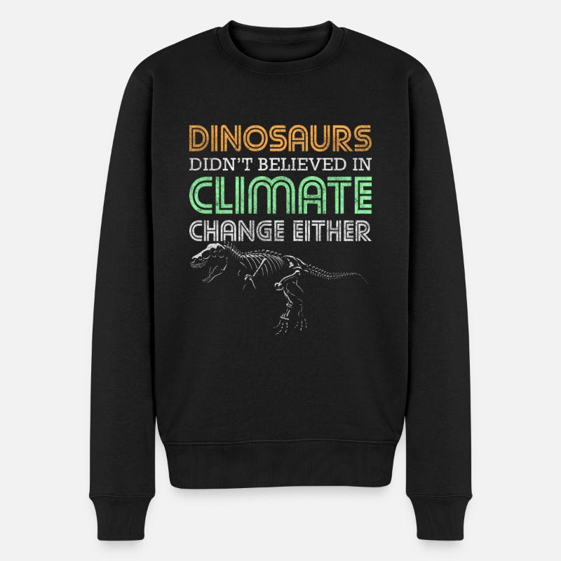 Dinosaurier Fossil Stegosaurus Kreidezeit - Männer Premium Bio Pullover - Schwarz