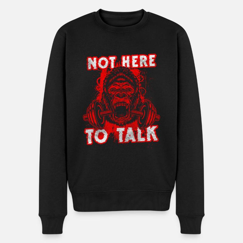 Gorilla Silverback Monkey Banane - Pull Premium bio Homme - noir