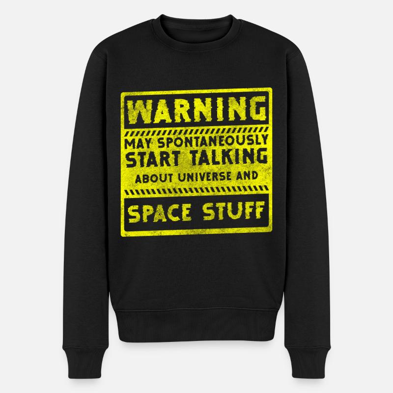 Universum Stern Sonnensystem - Männer Premium Bio Pullover - Schwarz
