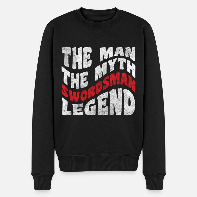 Schwert Duell Kendo Säbel - Männer Premium Bio Pullover - Schwarz
