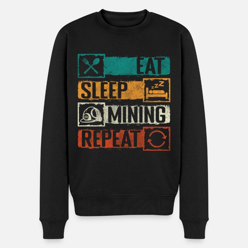Pierres de mineur - Pull Premium bio Homme - noir