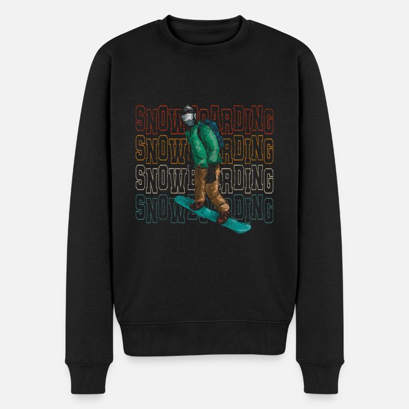Snowboarder Snow Tailgrab Jump - Pull Premium bio Homme - noir