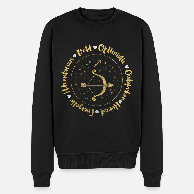 Horoskop November Stern - Männer Premium Bio Pullover - Schwarz