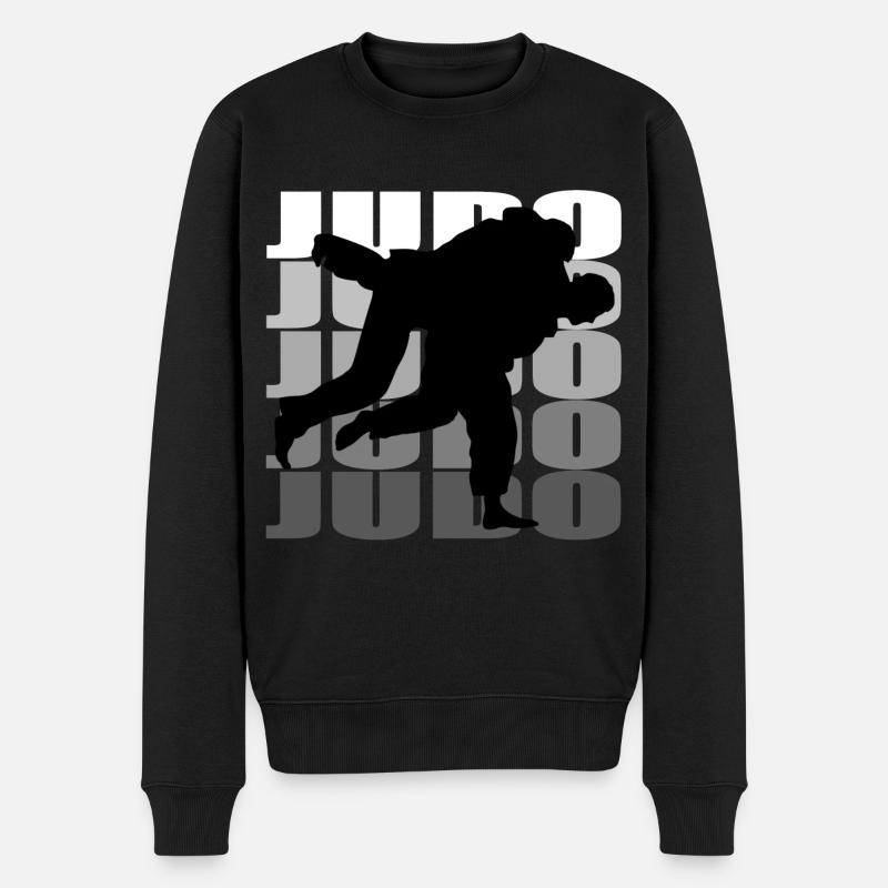 Judo - Männer Premium Bio Pullover - Schwarz