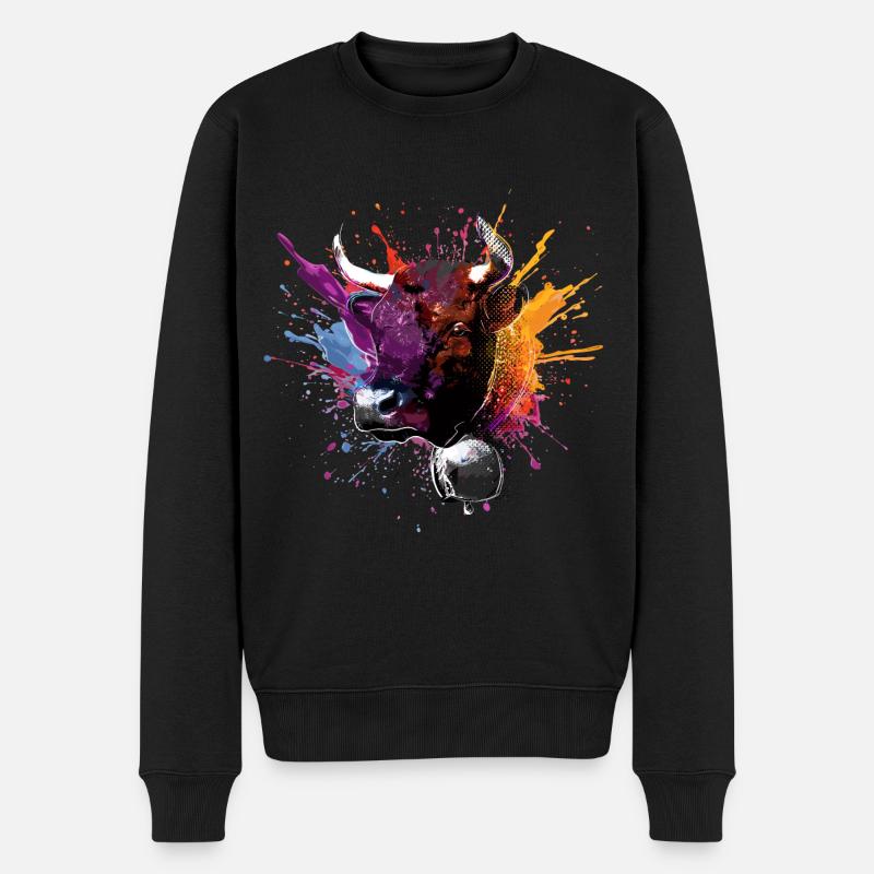 Vaches d'hérens, eringer - Pull Premium bio Homme - noir