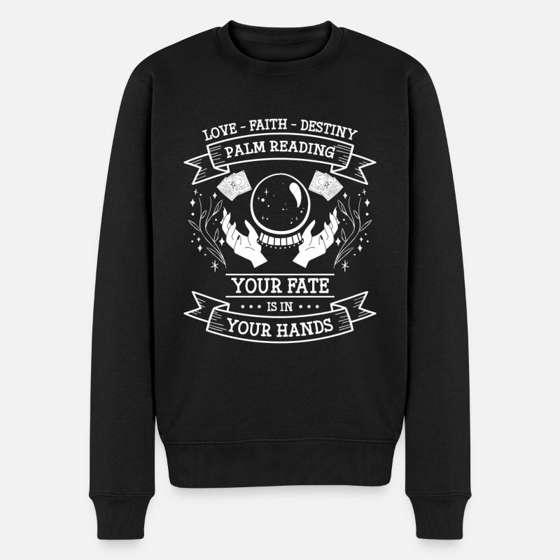 Kartenleger Zukunft Magie Sterne - Männer Premium Bio Pullover - Schwarz