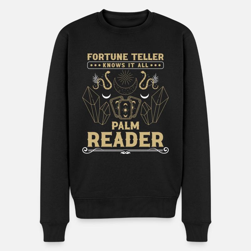 Kristallkugel Astrologie Hellsehen Sternzeichen - Männer Premium Bio Pullover - Schwarz